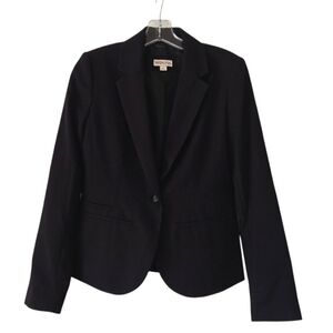Merona Charcoal Gray Wool Blend Blazer Office Business Casual, Size 2